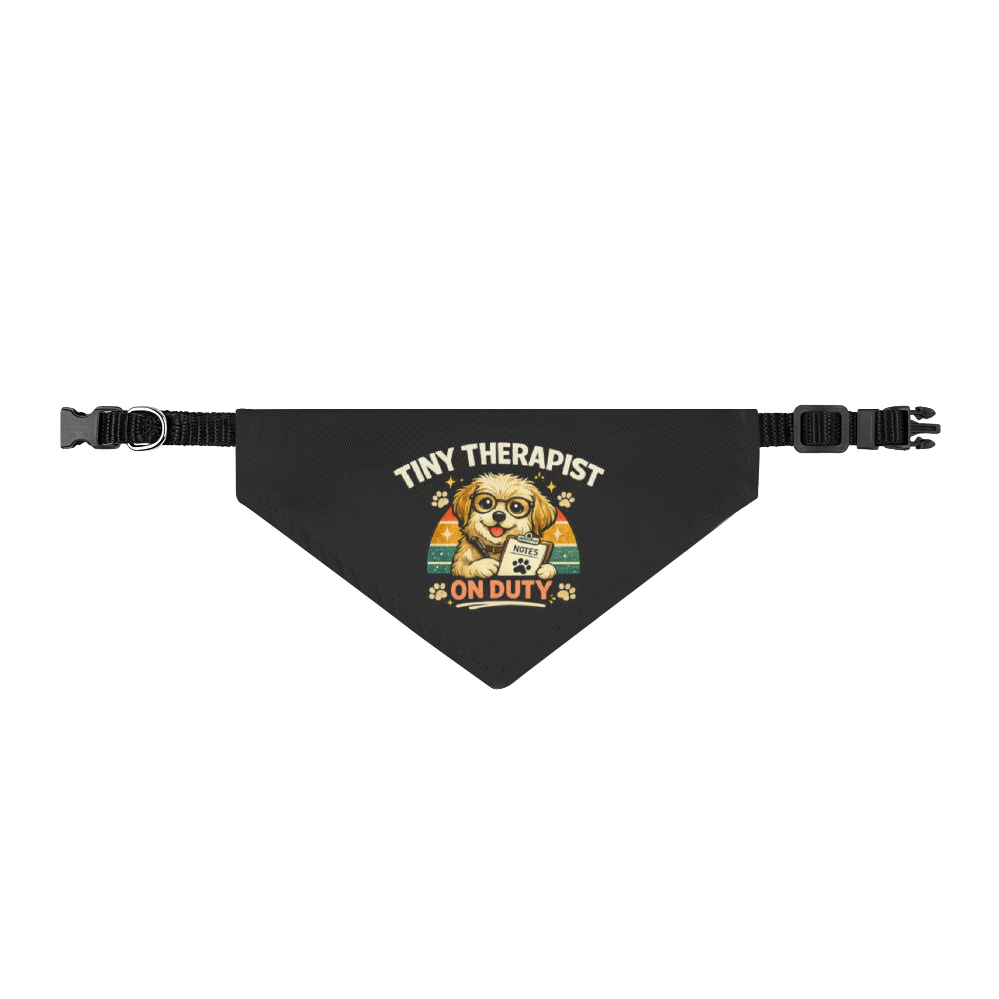 Tiny Therapist On Duty Clip-On Pet Bandana