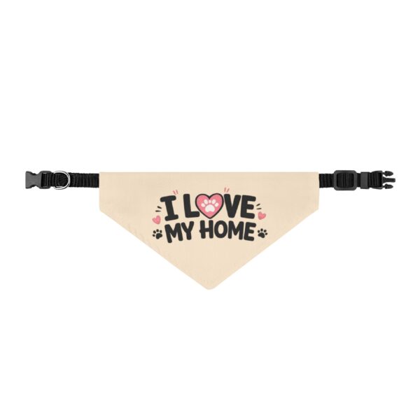 I Love My Home Clip-On Pet Bandana
